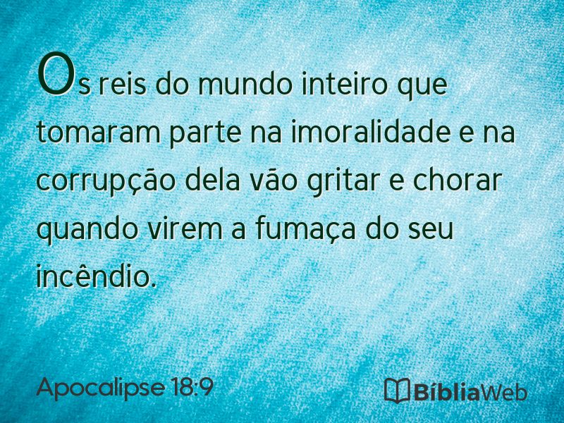 Apocalipse 18:9 em imagem para compartilhar