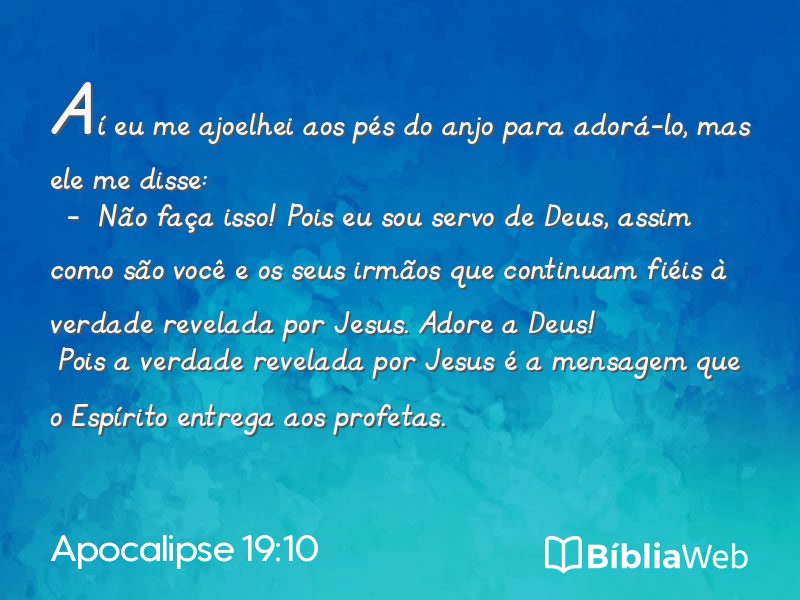 Apocalipse 19:10 em imagem para compartilhar