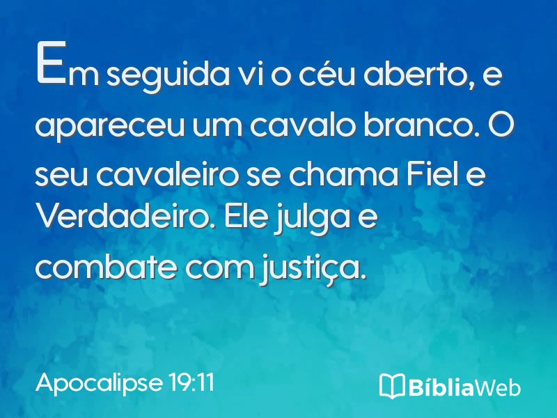 Apocalipse 19:11 em imagem para compartilhar