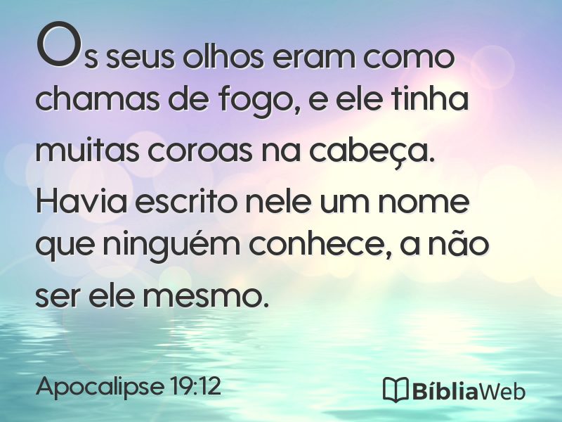 Apocalipse 19:12 em imagem para compartilhar