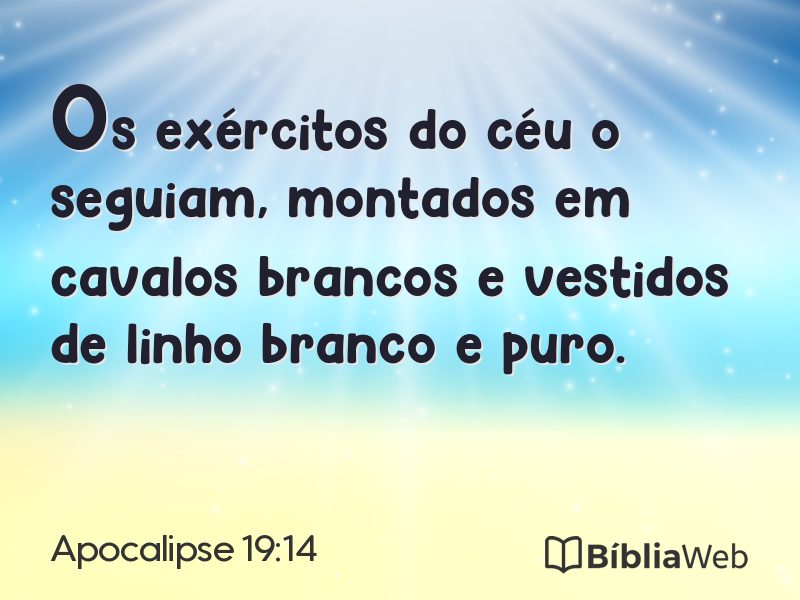 Apocalipse 19:14 em imagem para compartilhar
