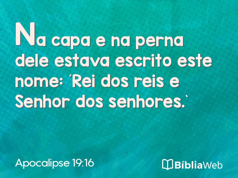 Apocalipse 19:16 em imagem para compartilhar