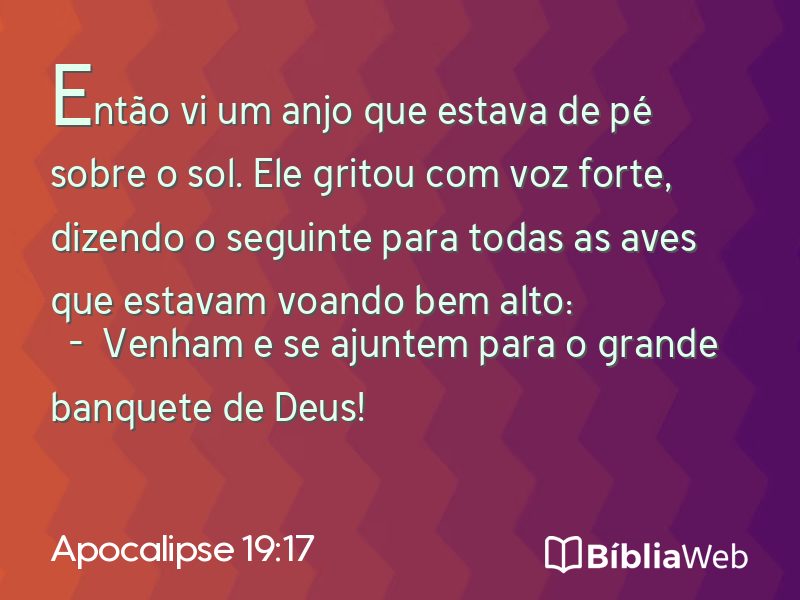 Apocalipse 19:17 em imagem para compartilhar