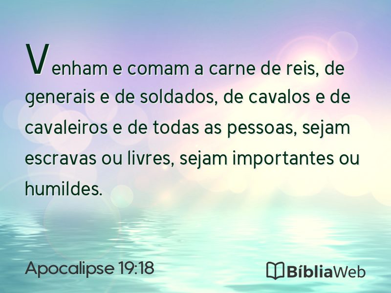 Apocalipse 19:18 em imagem para compartilhar