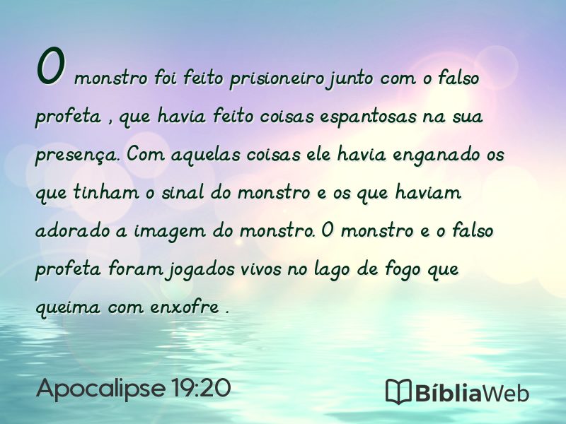 Apocalipse 19:20 em imagem para compartilhar