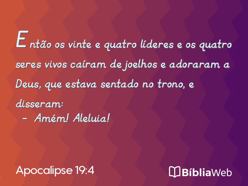 Apocalipse 19:4 em imagem para compartilhar