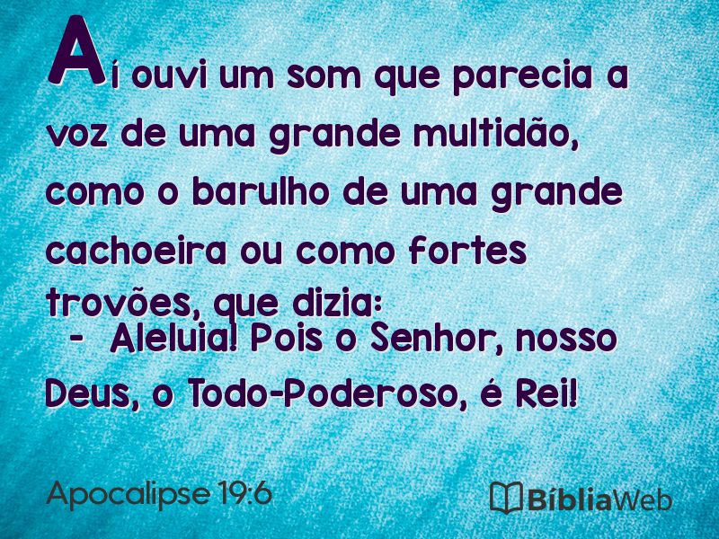 Apocalipse 19:6 em imagem para compartilhar