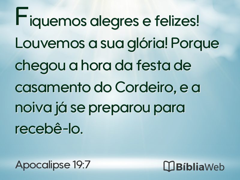 Apocalipse 19:7 em imagem para compartilhar