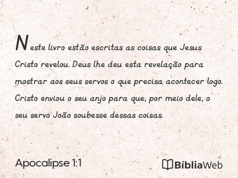 Apocalipse 1:1 em imagem para compartilhar