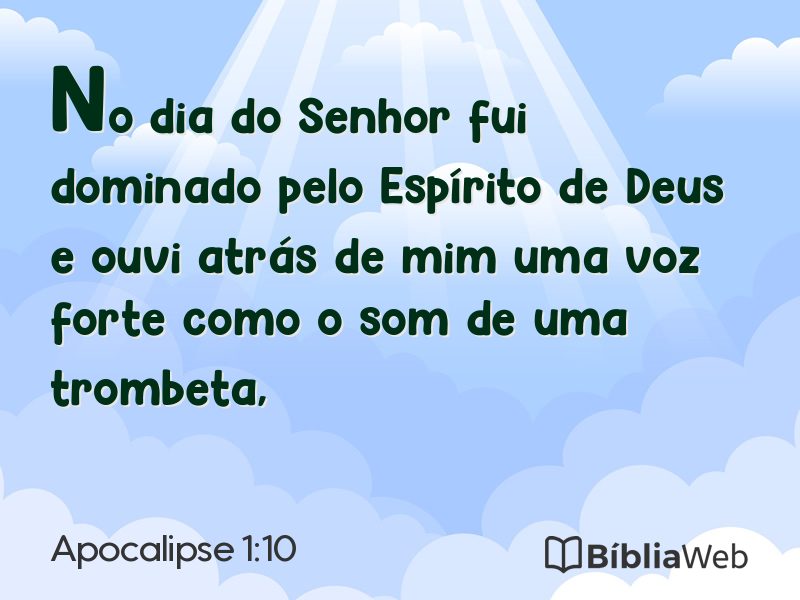 Apocalipse 1:10 em imagem para compartilhar