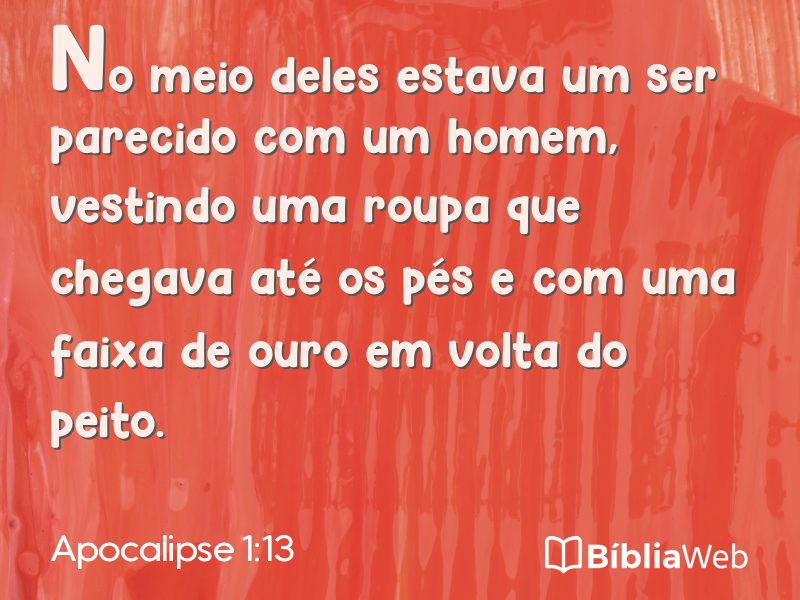 Apocalipse 1:13 em imagem para compartilhar