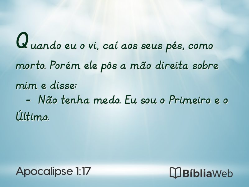 Apocalipse 1:17 em imagem para compartilhar