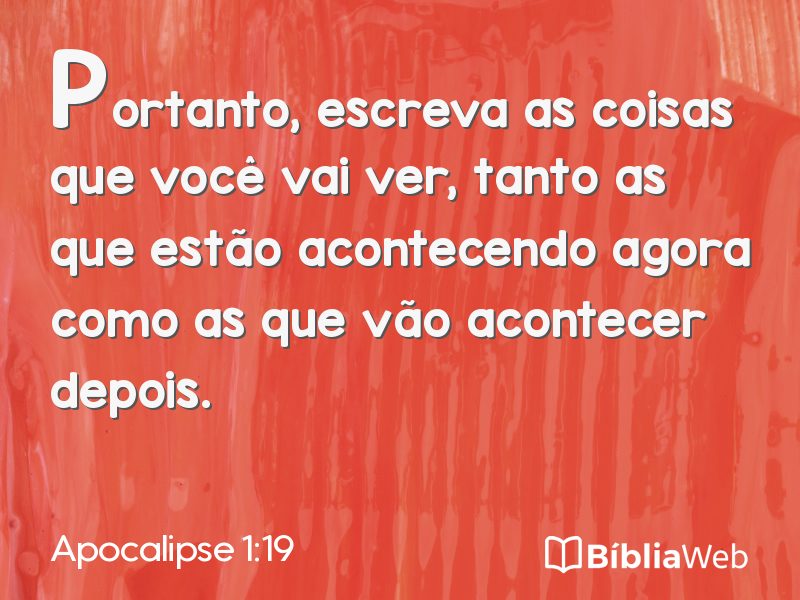 Apocalipse 1:19 em imagem para compartilhar
