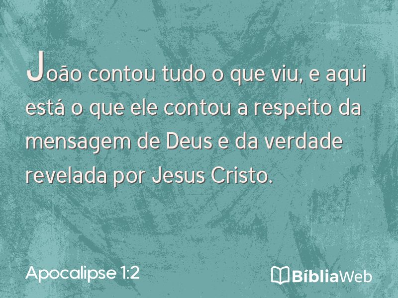 Apocalipse 1:2 em imagem para compartilhar