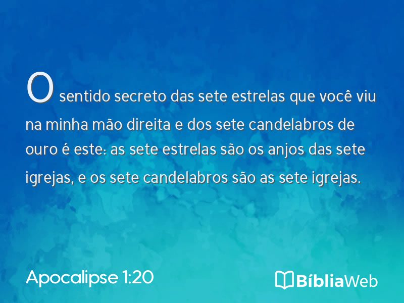 Apocalipse 1:20 em imagem para compartilhar