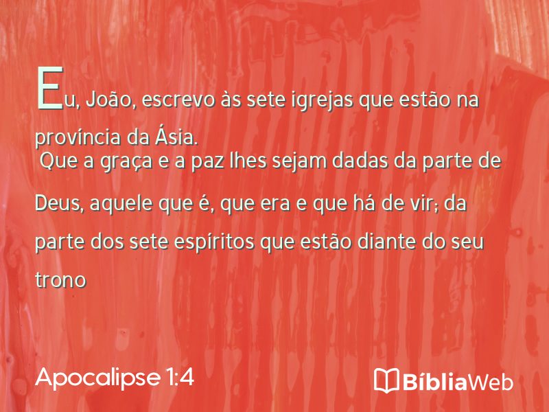 Apocalipse 1:4 em imagem para compartilhar