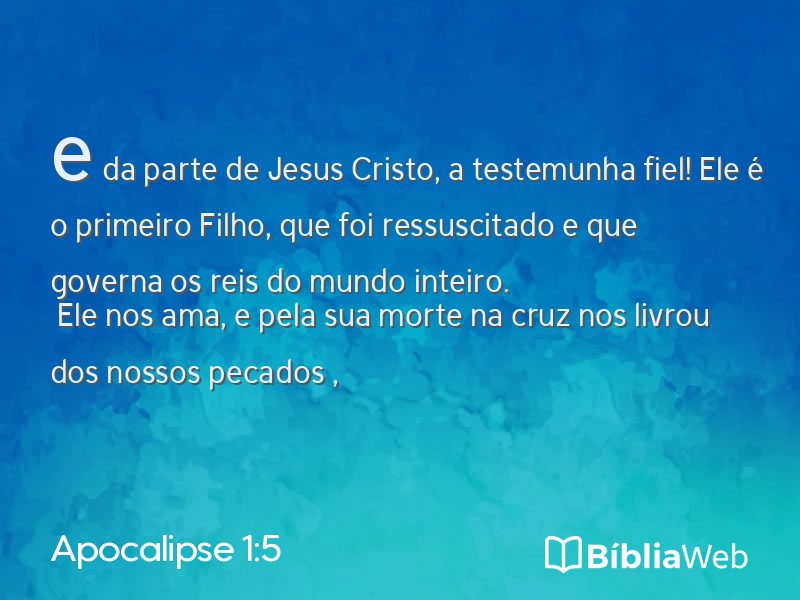 Apocalipse 1:5 em imagem para compartilhar