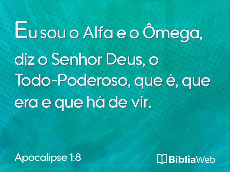 Apocalipse 1:8 em imagem para compartilhar