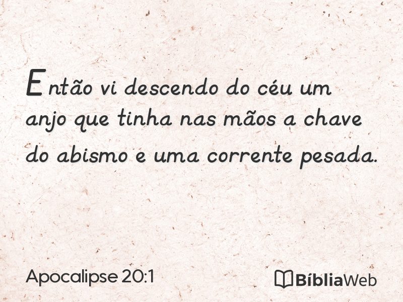 Apocalipse 20:1 em imagem para compartilhar