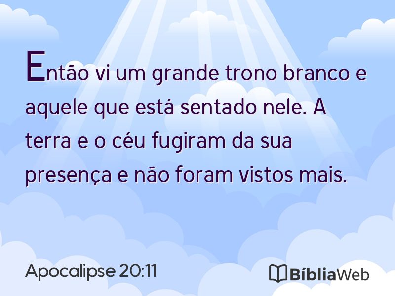Apocalipse 20:11 em imagem para compartilhar