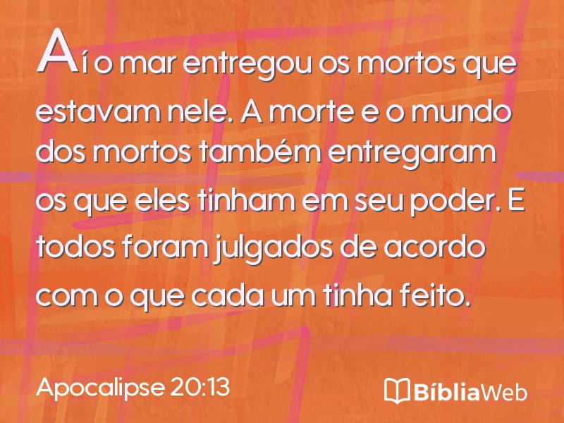 Apocalipse 20:13 em imagem para compartilhar