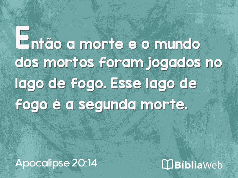 Apocalipse 20:14 em imagem para compartilhar