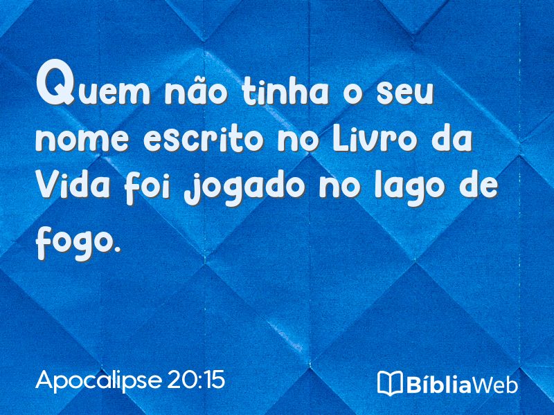 Apocalipse 20:15 em imagem para compartilhar