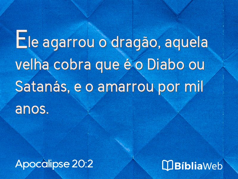 Apocalipse 20:2 em imagem para compartilhar