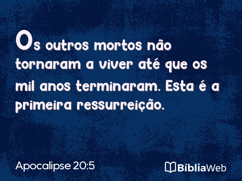 Apocalipse 20:5 em imagem para compartilhar