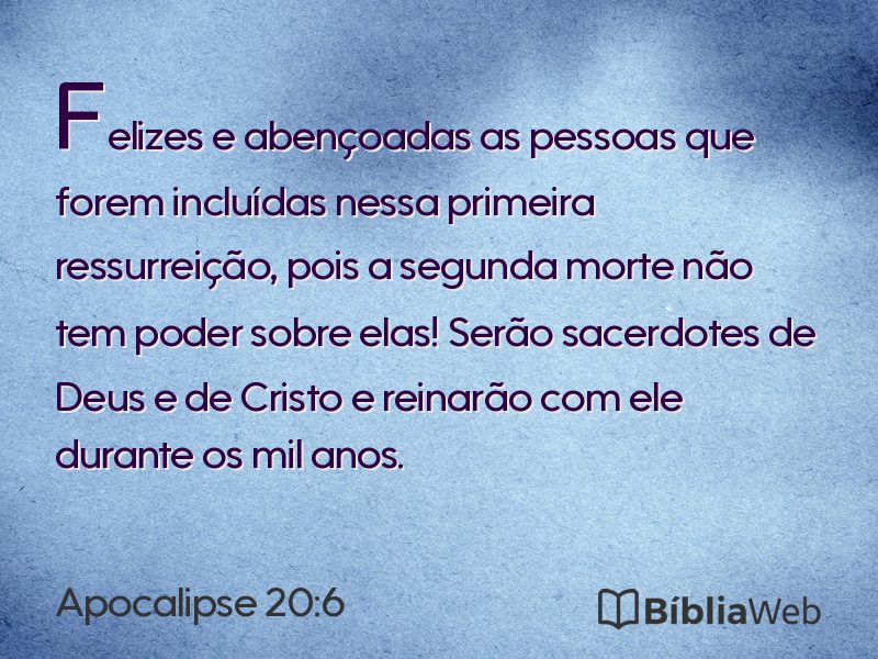 Apocalipse 20:6 em imagem para compartilhar