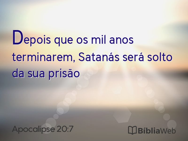 Apocalipse 20:7 em imagem para compartilhar
