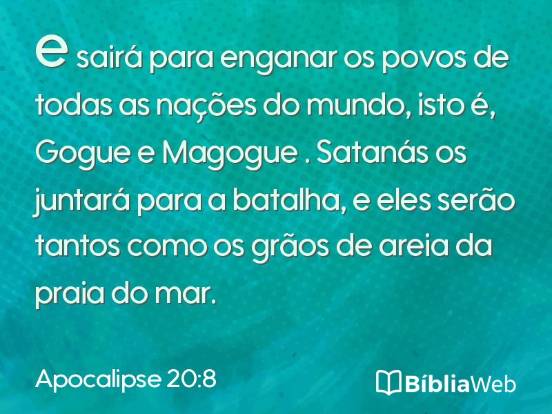Apocalipse 20:8 em imagem para compartilhar