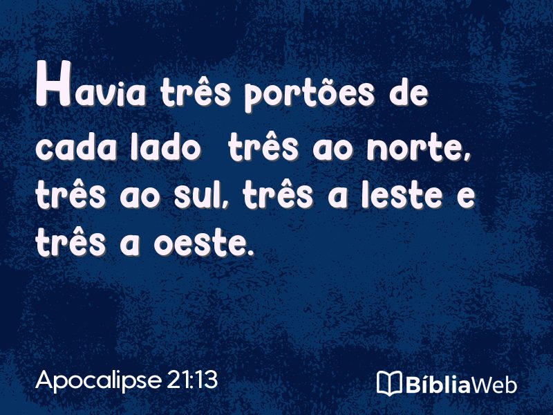 Apocalipse 21:13 em imagem para compartilhar