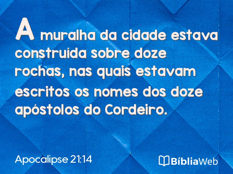 Apocalipse 21:14 em imagem para compartilhar