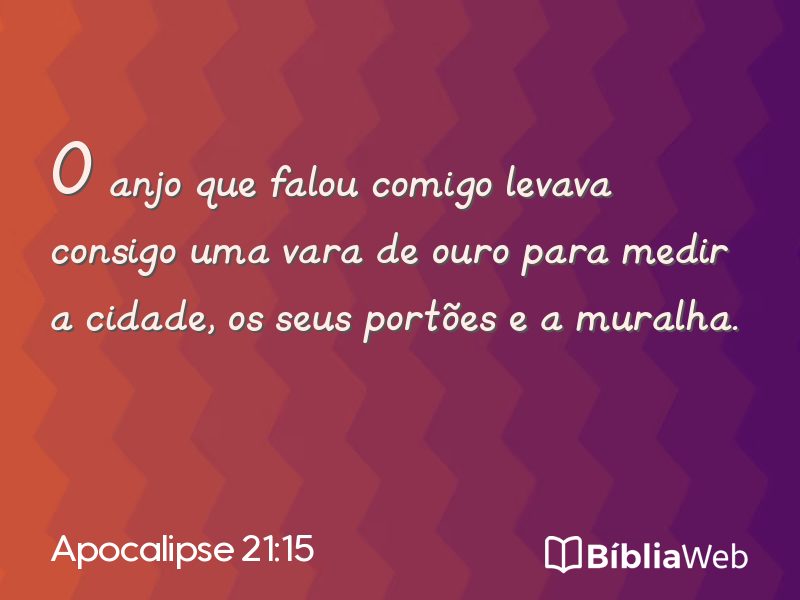 Apocalipse 21:15 em imagem para compartilhar