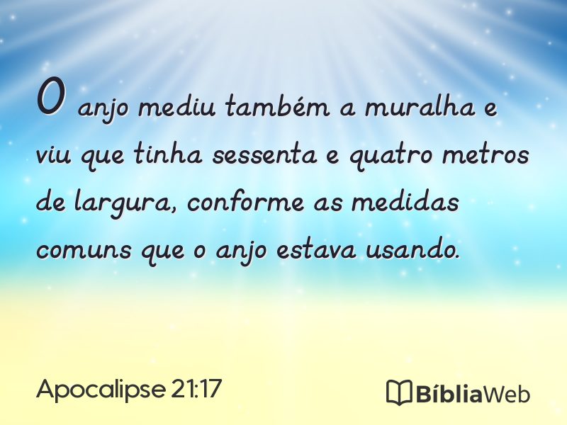 Apocalipse 21:17 em imagem para compartilhar