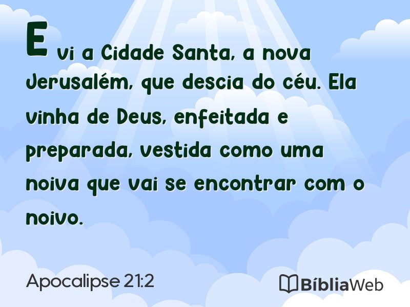 Apocalipse 21:2 em imagem para compartilhar