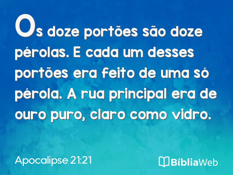 Apocalipse 21:21 em imagem para compartilhar