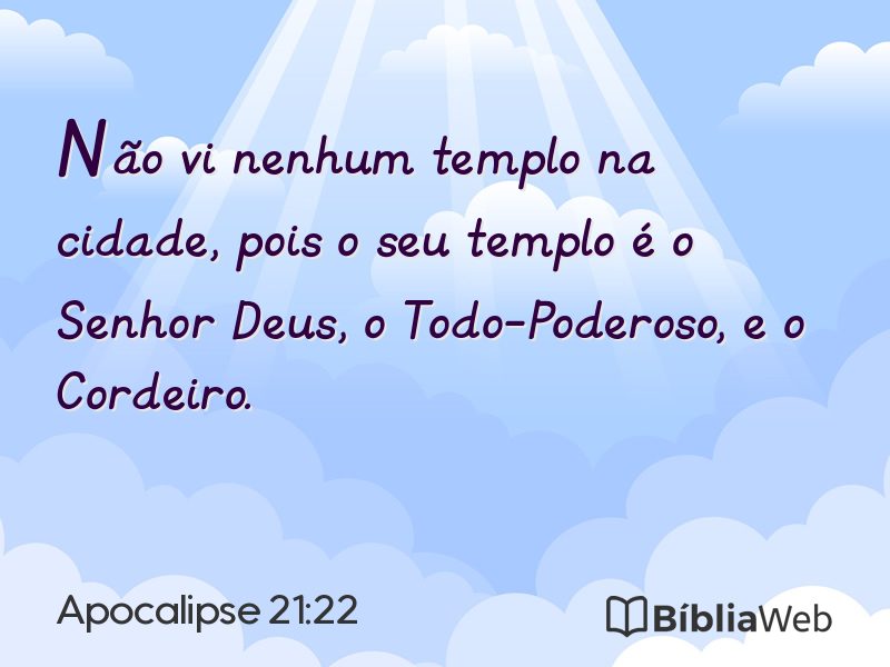 Apocalipse 21:22 em imagem para compartilhar