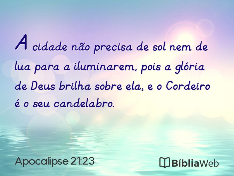 Apocalipse 21:23 em imagem para compartilhar