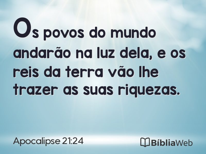 Apocalipse 21:24 em imagem para compartilhar
