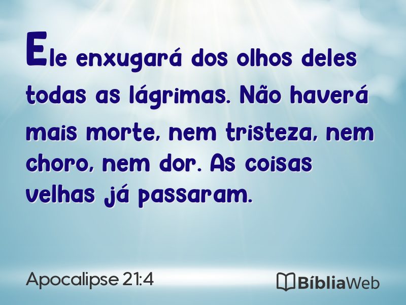 Apocalipse 21:4 em imagem para compartilhar