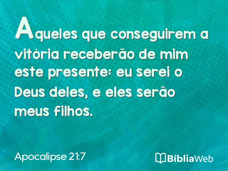 Apocalipse 21:7 em imagem para compartilhar