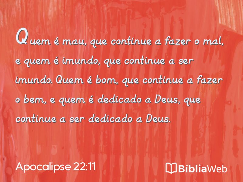Apocalipse 22:11 em imagem para compartilhar