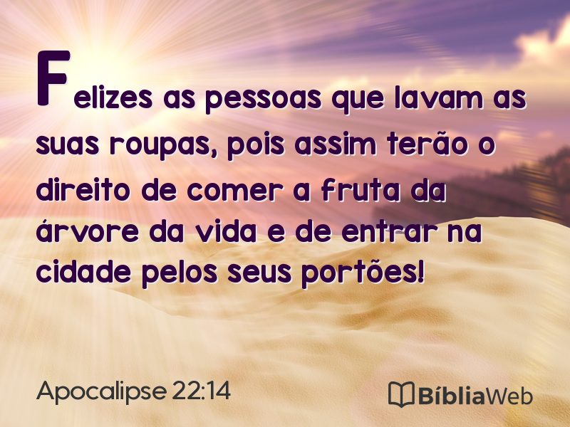 Apocalipse 22:14 em imagem para compartilhar