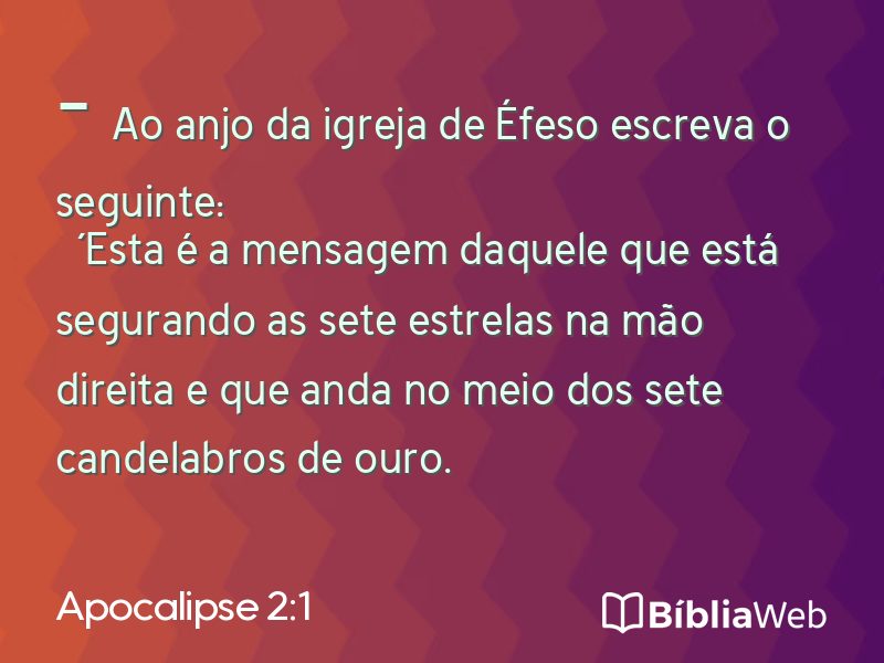 Apocalipse 2:1 em imagem para compartilhar
