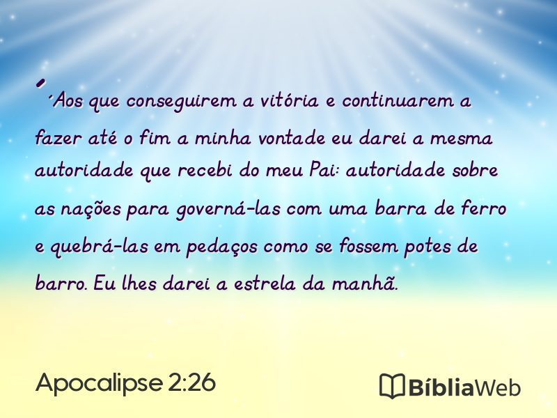 Apocalipse 2:26 em imagem para compartilhar