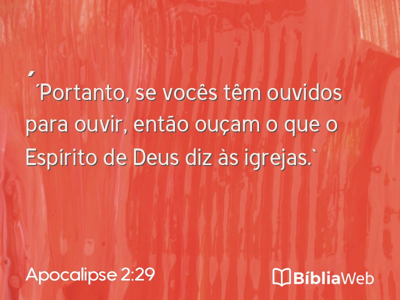 Apocalipse 2:29 em imagem para compartilhar