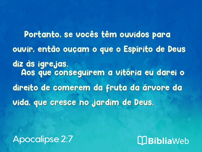 Apocalipse 2:7 em imagem para compartilhar