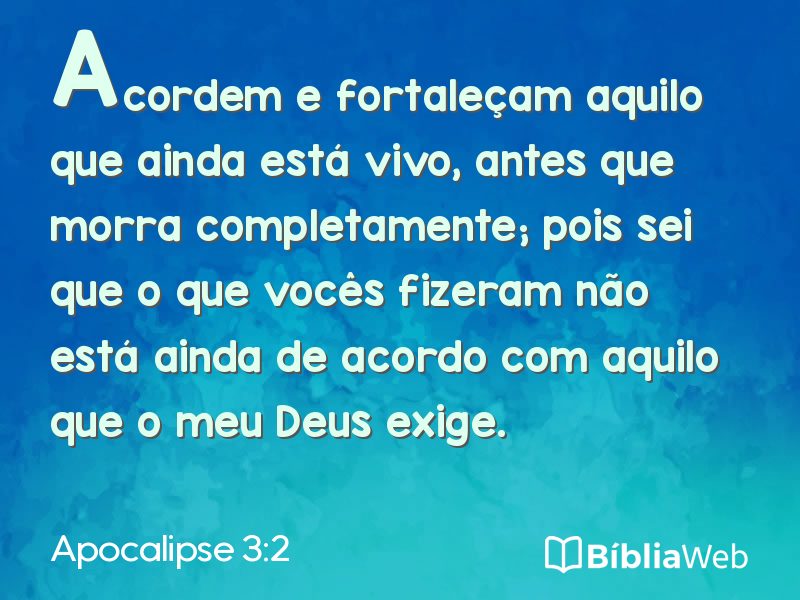 Apocalipse 3:2 em imagem para compartilhar